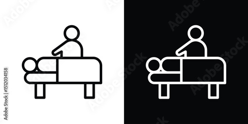 Massage icon. Simple element illustration. outline and flat symbol design