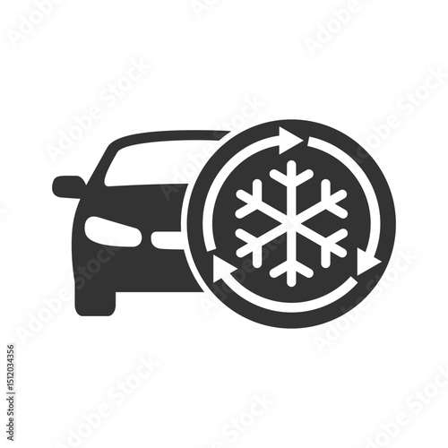 Car air conditioning graphic icon. Conditioning car sign isolated on white background. Vector illustration