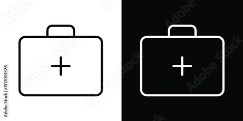 Medical kit icon. Simple element illustration. outline and flat symbol design