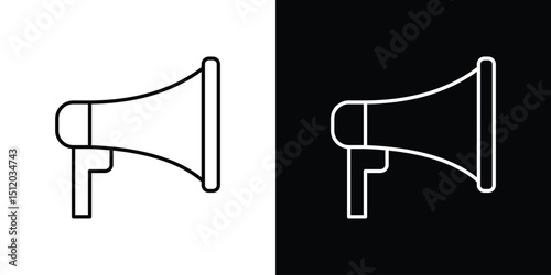 Megaphone icon. Simple element illustration. outline and flat symbol design
