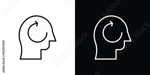 Memory recall icon. Simple element illustration. outline and flat symbol design