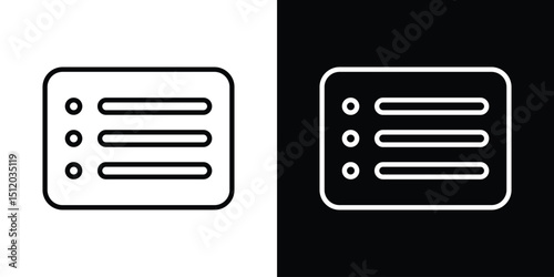 Menu list button icon. Simple element illustration. outline and flat symbol design