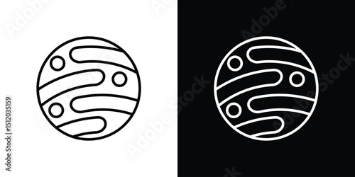 Mercury icon. Simple element illustration. outline and flat symbol design