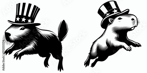 capybara1. 4th of July Independence Day American Flag Patriotism Usa America Clipart Vector Illustration. Adorable rodent exploring south americas colossal cavy a gentle giant marvel.