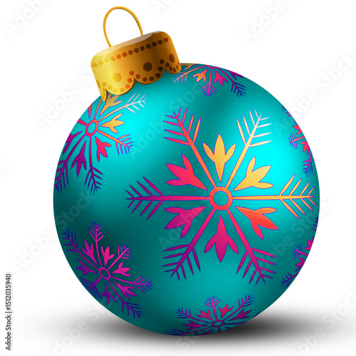 bola de natal azul