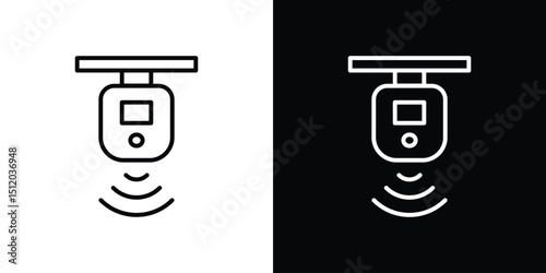 Motion sensor icon. Simple element illustration. outline and flat symbol design