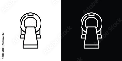 MRI icon. Simple element illustration. outline and flat symbol design