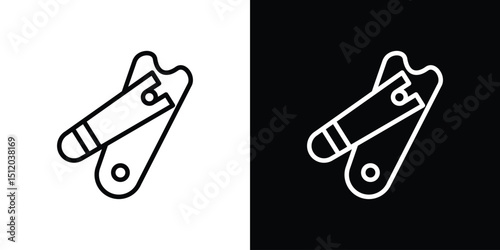 Nail clippers icon. Simple element illustration. outline and flat symbol design