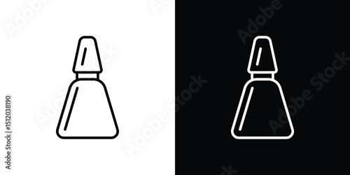 Nail polish icon. Simple element illustration. outline and flat symbol design