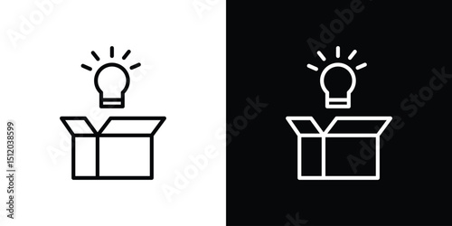 New product icon. Simple element illustration. outline and flat symbol design
