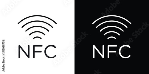 NFC icon. Simple element illustration. outline and flat symbol design
