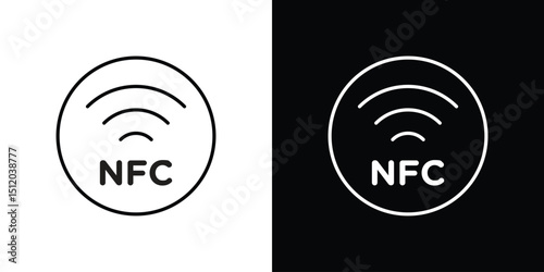 NFC icon. Simple element illustration. outline and flat symbol design