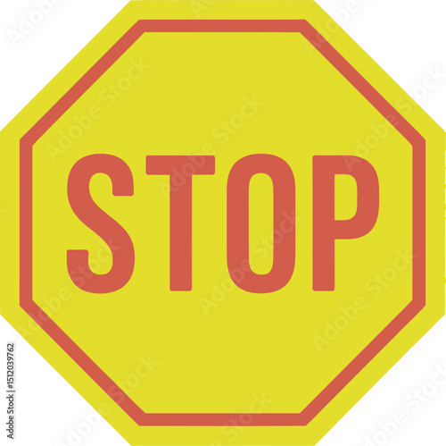 stop sign isolated on white