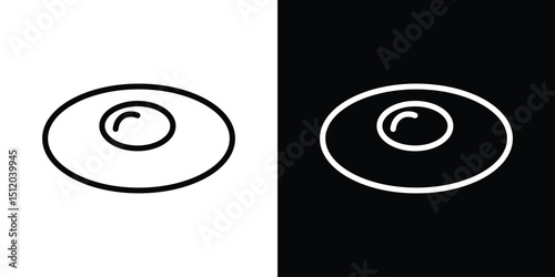 Omelet icon. Simple element illustration. outline and flat symbol design