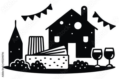 Rustic cheese day design vector illustration of cheese and related elements