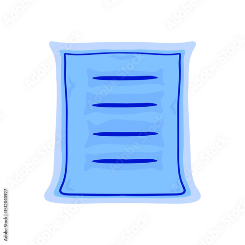 Ice pack on isolated white background. Vector illustration