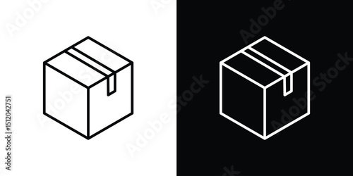 Package icon. Simple element illustration. outline and flat symbol design