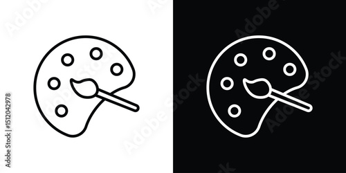 Palette icon. Simple element illustration. outline and flat symbol design