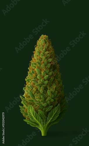 marijuhana hemp flower closeup, generative ai
