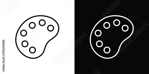 Palette icon. Simple element illustration. outline and flat symbol design