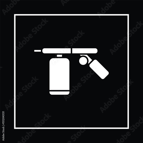 Painting machine car body repair. Painting spray tools illustration icon vector
