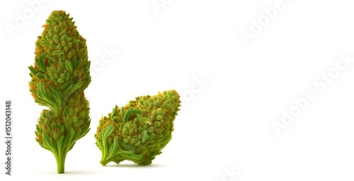 marijuhana hemp flower closeup, generative ai
