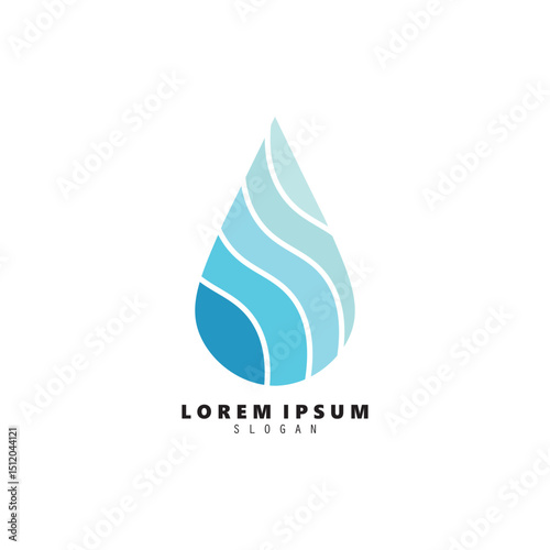 Water Logo Design Illustration, Wave beach logo, ocean logo Design Illustration