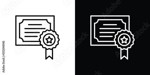 Patented icon. Simple element illustration. outline and flat symbol design