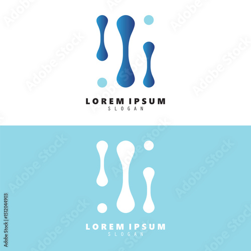Water Logo Design Illustration, Wave beach logo, ocean logo Design Illustration