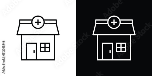 Pharmacy icon. Simple element illustration. outline and flat symbol design