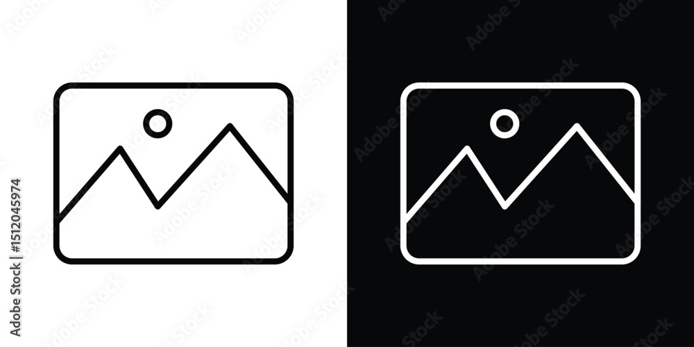 Picture icon. Simple element illustration. outline and flat symbol design Picture icon. Simple element illustration. outline and flat symbol design