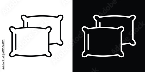 Pillow icon. Simple element illustration. outline and flat symbol design