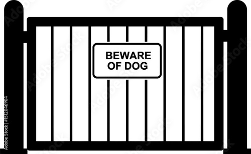Beware of Dog Gate Safety Sign for Home, Yard, and Property