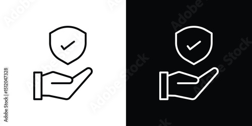 Policyholder icon. Simple element illustration. outline and flat symbol design