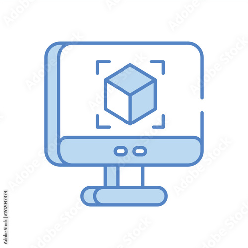 3D Rendering vector icon stock illustration
