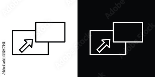 Pop up icon. Simple element illustration. outline and flat symbol design