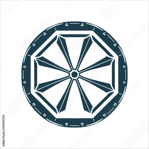 Circular Daisy Wheel Hexafoil Threshold Mark