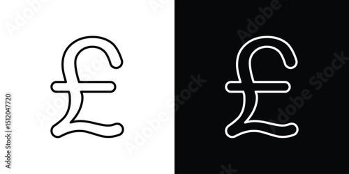 Pound icon. Simple element illustration. outline and flat symbol design