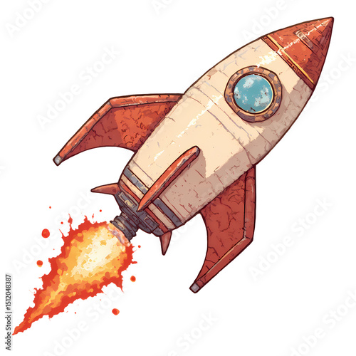 rocket on a white background