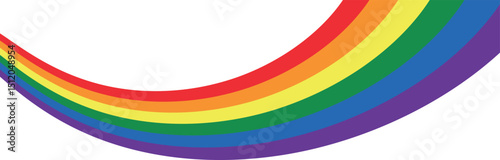 LGBTQ pride rainbow flag wave. Pride design Element for banners, Backgrounds, or banner templates. Gay, Lesbian, Bisexual, and Transgender Community. Vector Illustration.