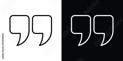 Quote right icon. Simple element illustration. outline and flat symbol design