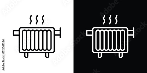 Radiator icon. Simple element illustration. outline and flat symbol design