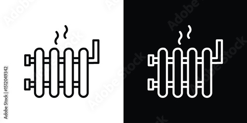 Radiator icon. Simple element illustration. outline and flat symbol design