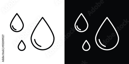 Raindrops icon. Simple element illustration. outline and flat symbol design