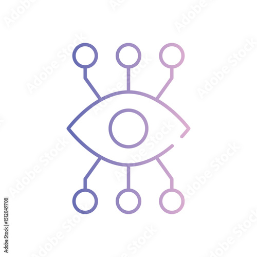 Cyber Eyes vector icon stock illustration