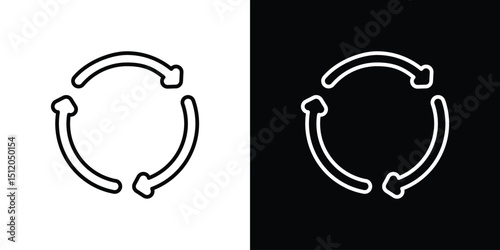 Recycle icon. Simple element illustration. outline and flat symbol design