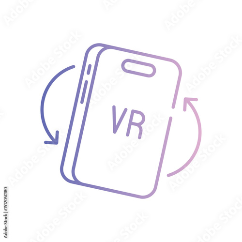 Mobile Tilting vector icon stock illustration