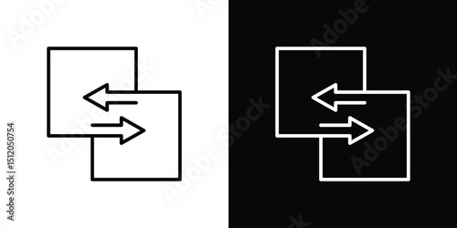 Replace icon. Simple element illustration. outline and flat symbol design