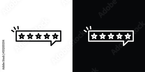 Review icon. Simple element illustration. outline and flat symbol design