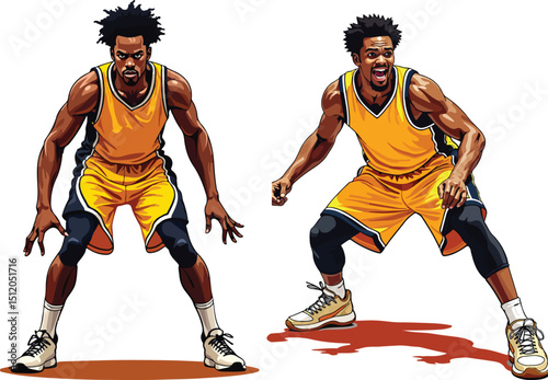 Sport players vector template 